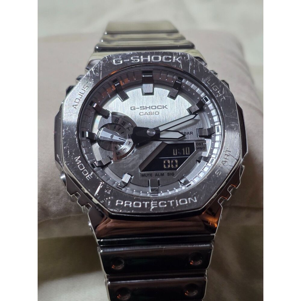 Casio G-Shock GM-2100YM Metal "CasiOak" Silver Dial Quartz Watch - US Seller